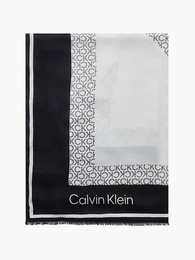 Calvin Klein USA Logo Womens Scarf Black 8254306-AP